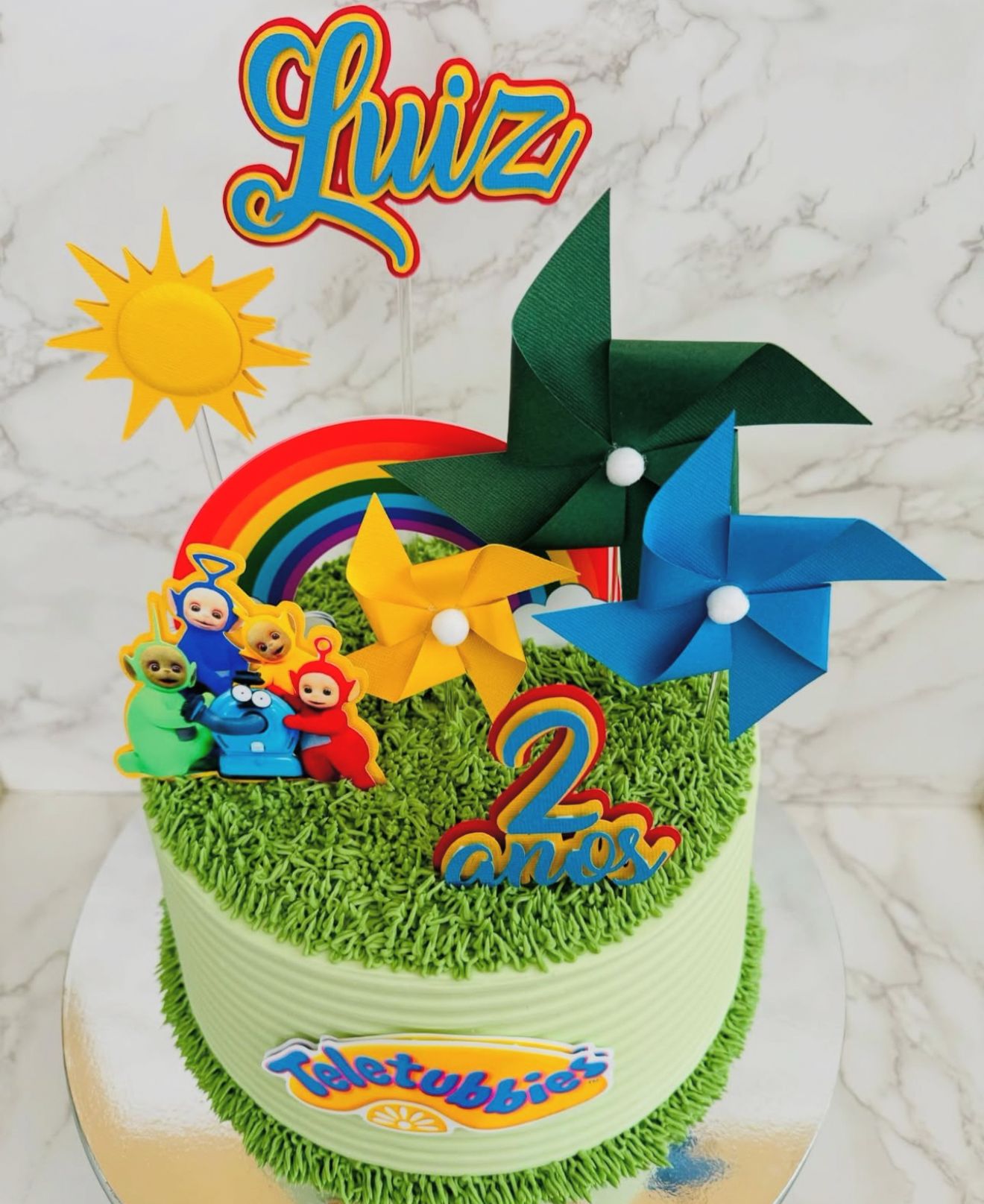 Teletubbies Cake Topper | Teletubbies Birthday Cake Decoration | Teletubbies Party Supplies | Teletubbies Theme Birthday Ideas | Personalised Teletubbies Party Decor