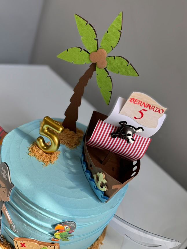 Pirate Cake Topper | Pirate Birthday Ideas | Pirate Party Ideas | Crazy Pirate Cake Topper | 3D Pirate Boat Cake Topper | Pirate Cake Ideas