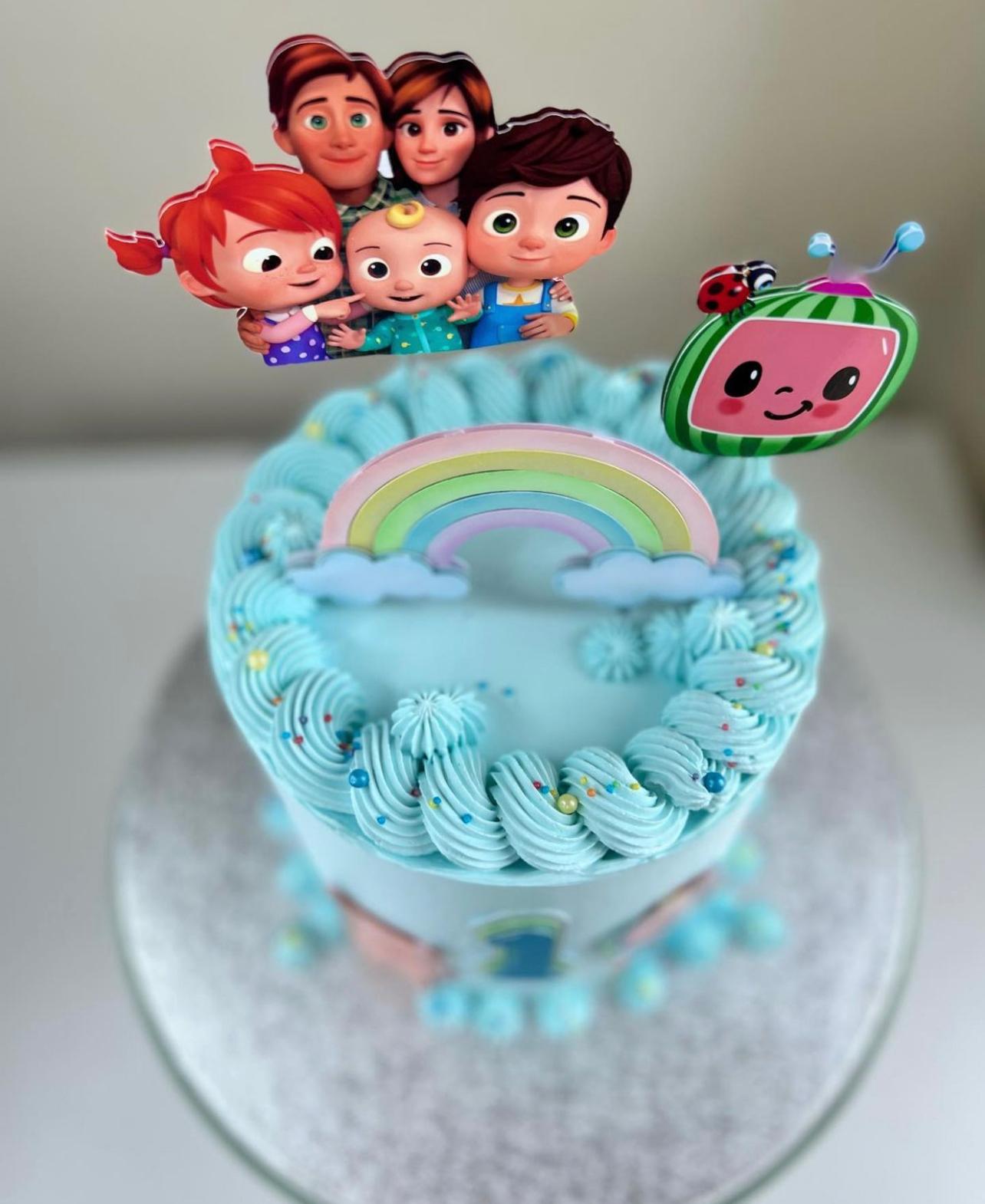 Cocomelon Cake Topper | Cocomelon Party Decor | Cocomelon Birthday Cake Ideas | Cute Cocomelon Cake Decoration