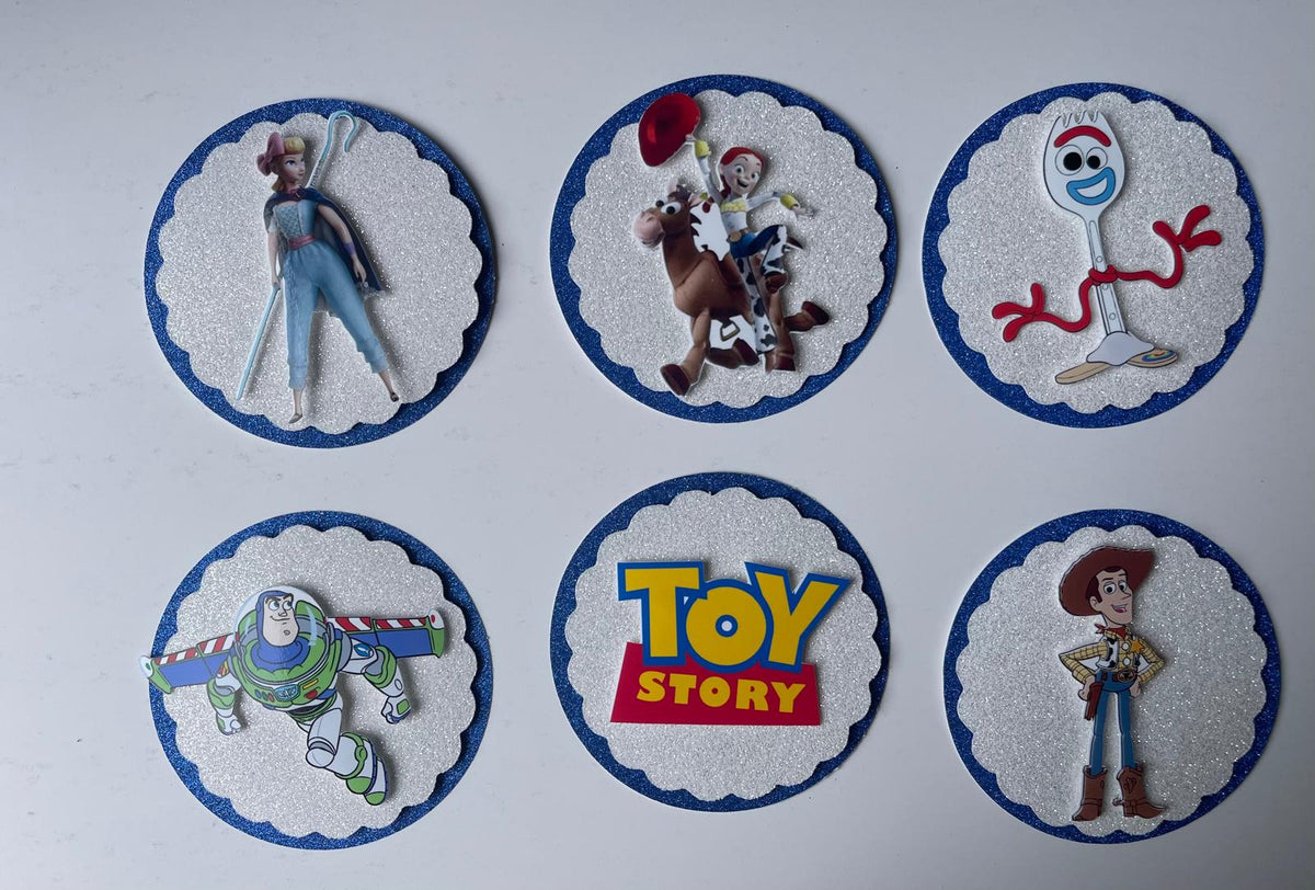 Toy Story Cupcake Toppers | Disney Toy Story Birthday Cake Decorations | Toy Story Party Cupcake Toppers