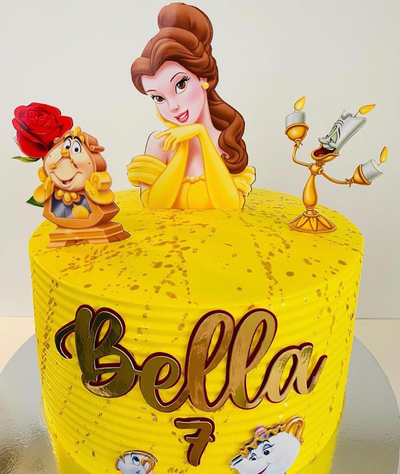 Belle and the Beast Cake Topper | Princess Belle Cake Topper | Princess Belle Cake Ideas | Princess Belle Cake Ideas | Princess Belle Birthday Decor