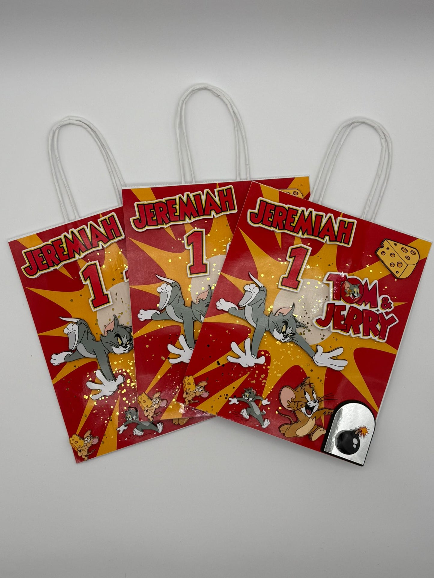 Tom & Jerry Personalised Party Bag | Tom & Jerry 3D Party Bag | Personalised Party Bags | Tom & Jerry Birthday Ideas | Tom and Jerry Party Ideas | Tom and Jerry Party Box | Tom and Jerry Birthday Decor