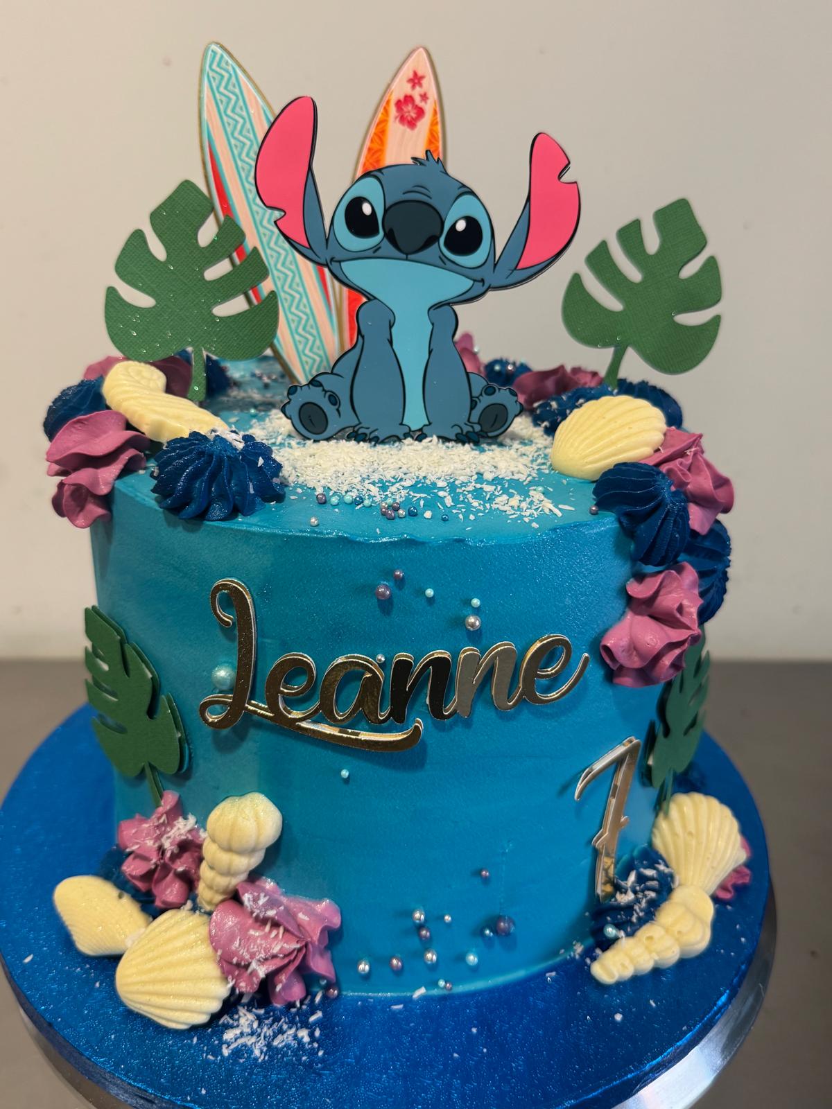 Stitch Cake Topper | Lilo and Stitch Birthday Party Decoration | Hawaiian Theme Cake Decor | Personalised Stitch Party Supplies | Cute Disney Birthday Ideas