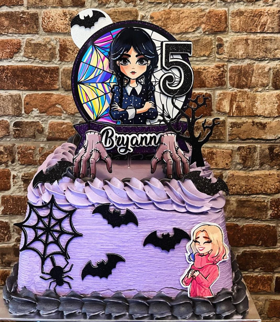 Wednesday Addams Cake Topper | Wednesday Addams Cake Ideas | Wednesday Addams Party | Wednesday Addams Birthday | Addams Family Party