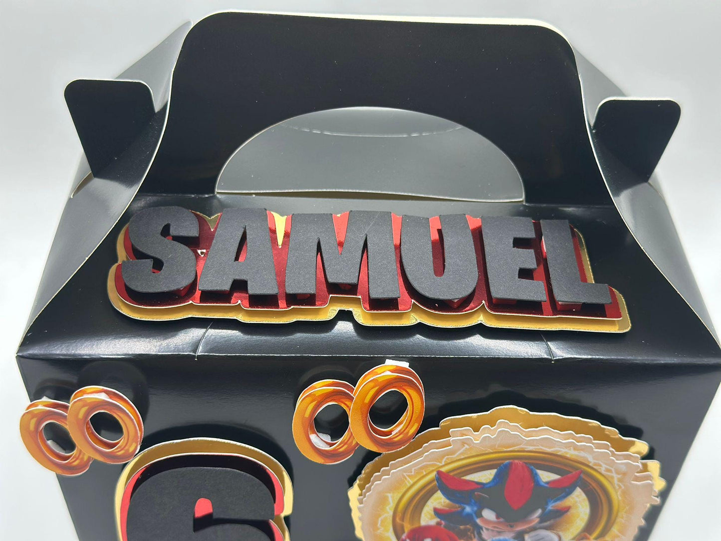 Sonic Shadow Gable Box | Sonic Shadow Party Favour | Shadow Party | Sonic Shadow Birthday | Sonic Party Decoration | Sonic Birthday Decor