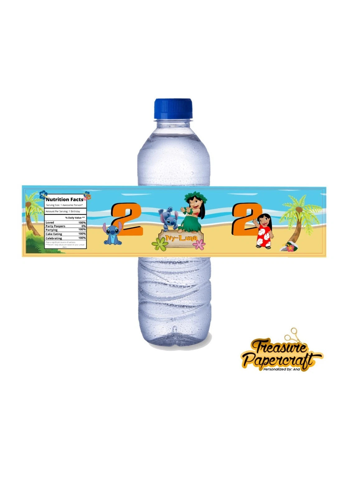 Lilo and Stitch water label | Lilo stitch fruitshoot label | Lilo Stitch Sticker