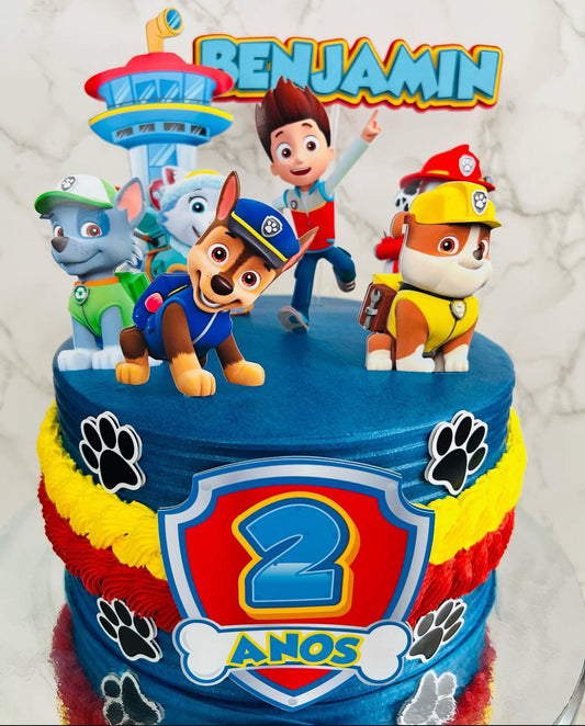 Paw Patrol Cake Topper | Paw Patrol Birthday Decoration | Puppy Party Supplies | Ryder and Pups Theme Birthday Ideas | Personalised Paw Patrol Party Decor