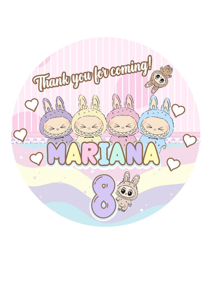 Labubu Self Adhesive Stickers | Labubu Stickers | Labubu Cone Stickers | Labubu Fruishoot Labels | Labubu Gable Box Stickers | Labubu Chipbag Wrapper | Labubu Skittles Wrapper | Labubu Party Bag Sticker