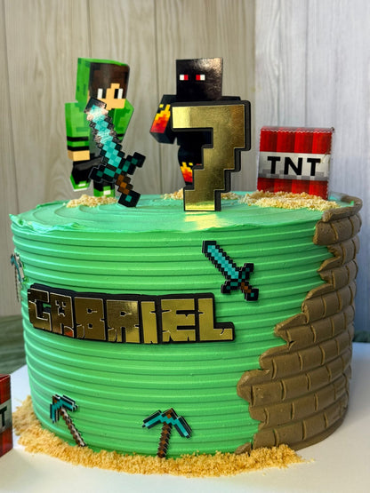 Minecraft Cake Topper | Cute Minecraft Cake Topper | Minecraft Birthday Cake | Minecraft Cake Decor Ideas | Minecraft Party Supplies