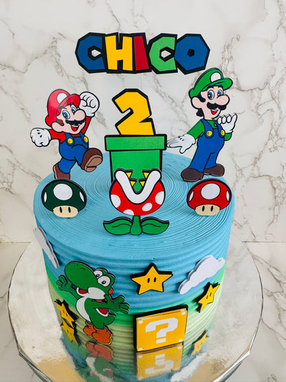 Super Mario Cake Topper | Super Mario Cake Ideas | Super Mario Party | Super Mario Birthday | Super Mario Birthday Decorations