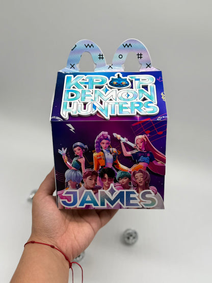 Happy Meal Kpop Demon Hunters Party Box | Happy Meal Personalised Party Box | KPOP Demon Hunters Party Boxes | KPOP Demon Hunters Birthday Decor | KPOP Demon Hunters Party Bags | Demon Hunters Birthday Gifts
