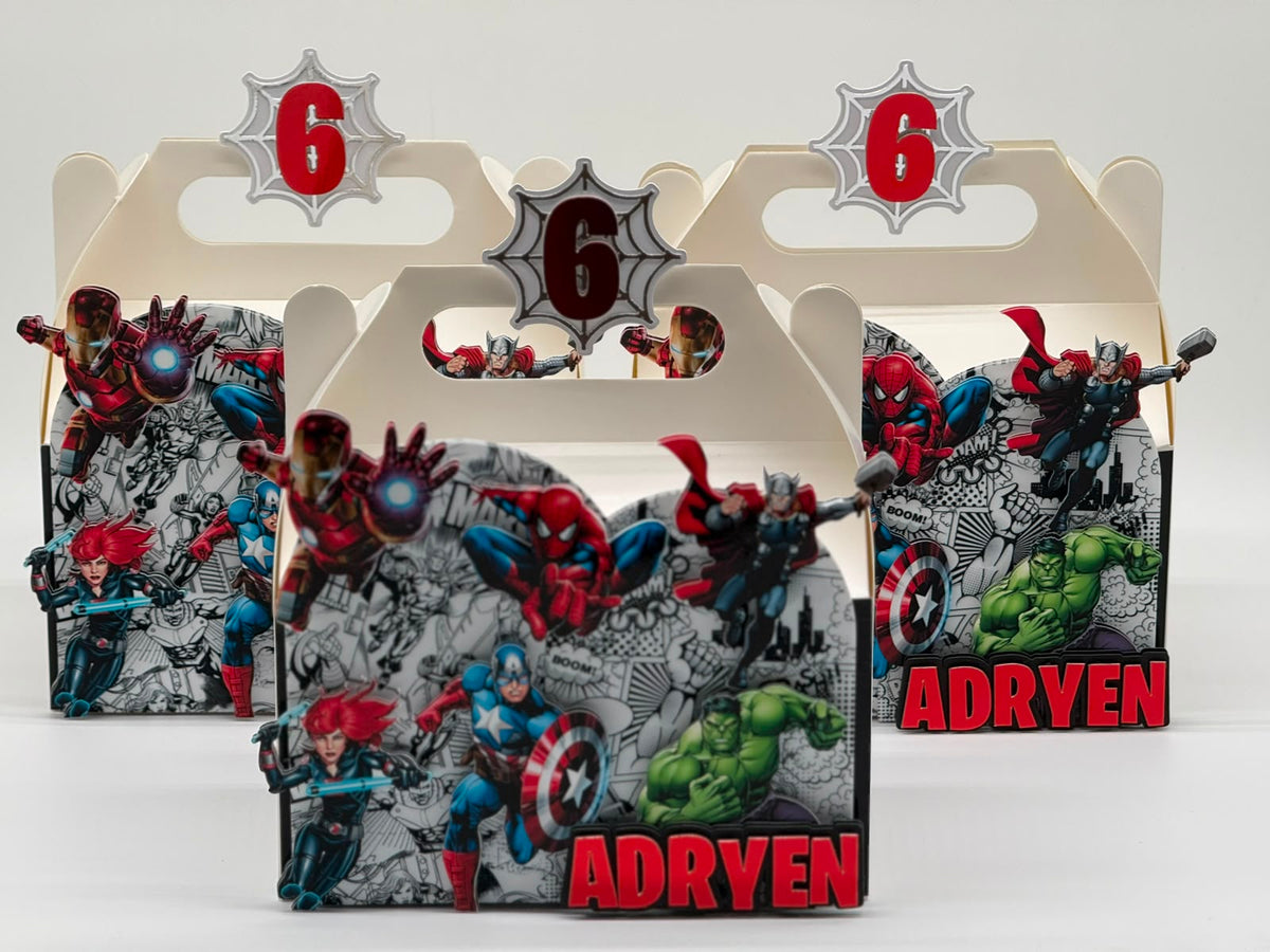 Avengers Gable Box | Avengers Party Box | Avengers Party Boxes | Avengers Birthday Decor | Avengers Personalised Party Box | Avengers Party Bag