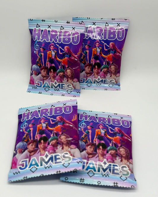 K-Pop Demon Hunters Haribo | K-Pop Demon Hunters Party Favour | Personalised Haribo Bag Full Size| K-Pop Demon Hunters Birthday Sweets Ideas | K-Pop Demon Hunters Party Bag Fillers