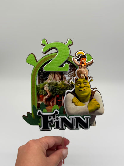 Shrek Cake Topper | Boys Birthday Party Decoration | Personalised Shrek Party Supplies | Shrek Cake Ideas