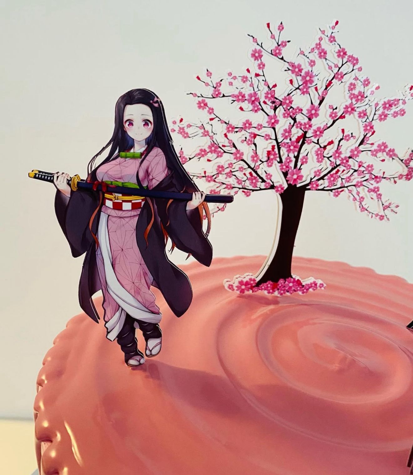 Demon Slayer Cake Topper | Nezuko Birthday Cake Decoration | Anime Party Supplies | Kimetsu no Yaiba Theme Birthday Ideas | Personalised Demon Slayer Party Decor