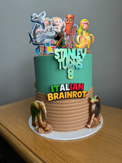 Italian Brainrot Cake Topper | Italian Brainrot Birthday | Italian Brainrot Party | Italian Brainrot Cake Ideas | Italian Brain Rot Cake Topper Ideas | Italian Brainrot Party Decor