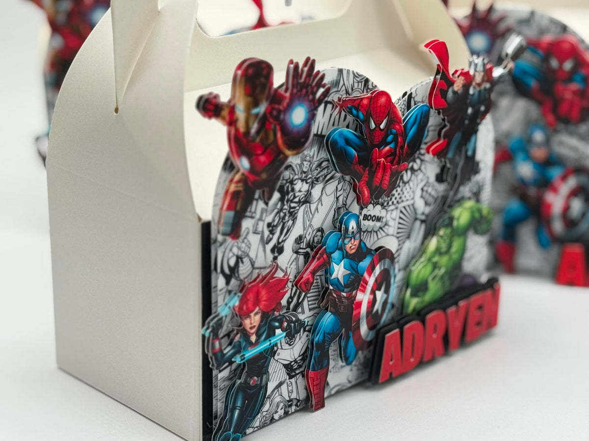 Avengers Gable Box | Avengers Party Box | Avengers Party Boxes | Avengers Birthday Decor | Avengers Personalised Party Box | Avengers Party Bag