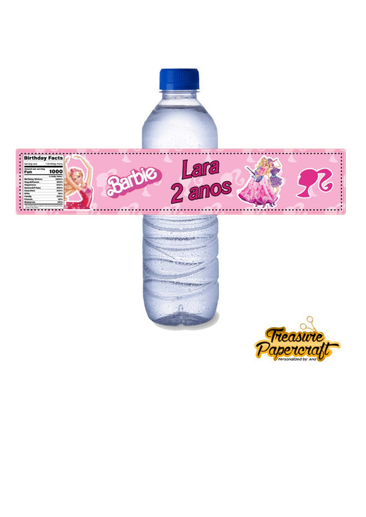 Barbie Water Label | Barbie Fruitshoot Label | Barbie Party Sticke