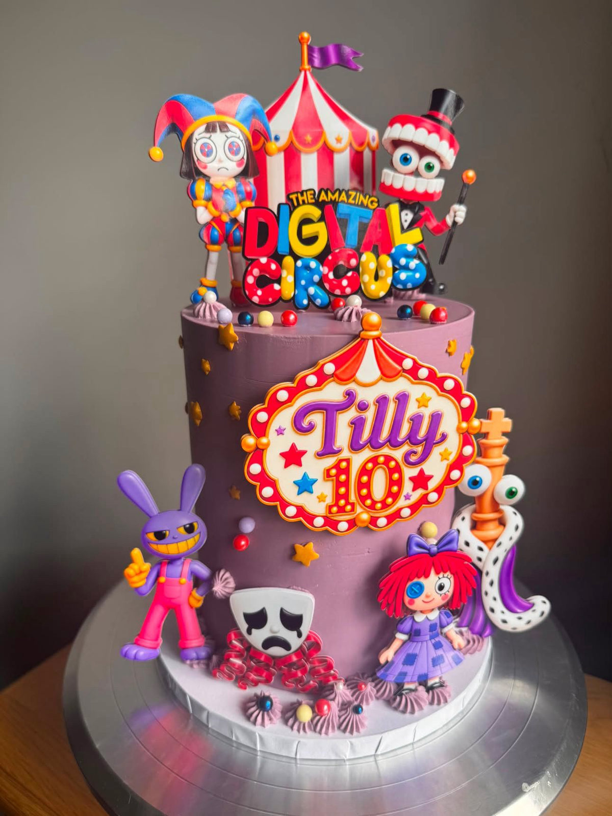 Digital Circus Cake Topper | Personalised Digital Circus Party | Digital Circus Custom Cake | Digital Circus Funny Cake Topper