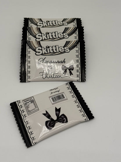Black Bow Aesthetic Skittles | Black Bow Aesthetic Party | Black Bow Aesthetic Party Favour | Black Bow Aesthetic Birthday decor