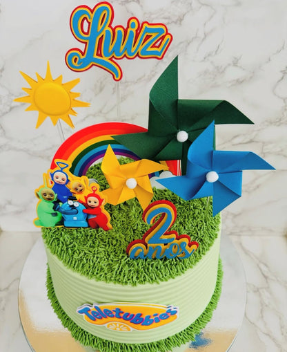 Teletubbies Cake Topper | Teletubbies Birthday Cake Decoration | Teletubbies Party Supplies | Teletubbies Theme Birthday Ideas | Personalised Teletubbies Party Decor