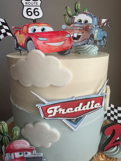 Cars Cake Topper | Lightening McQueen Cake Topper | Cute Cars Birthday Cake | Cars Party Idea