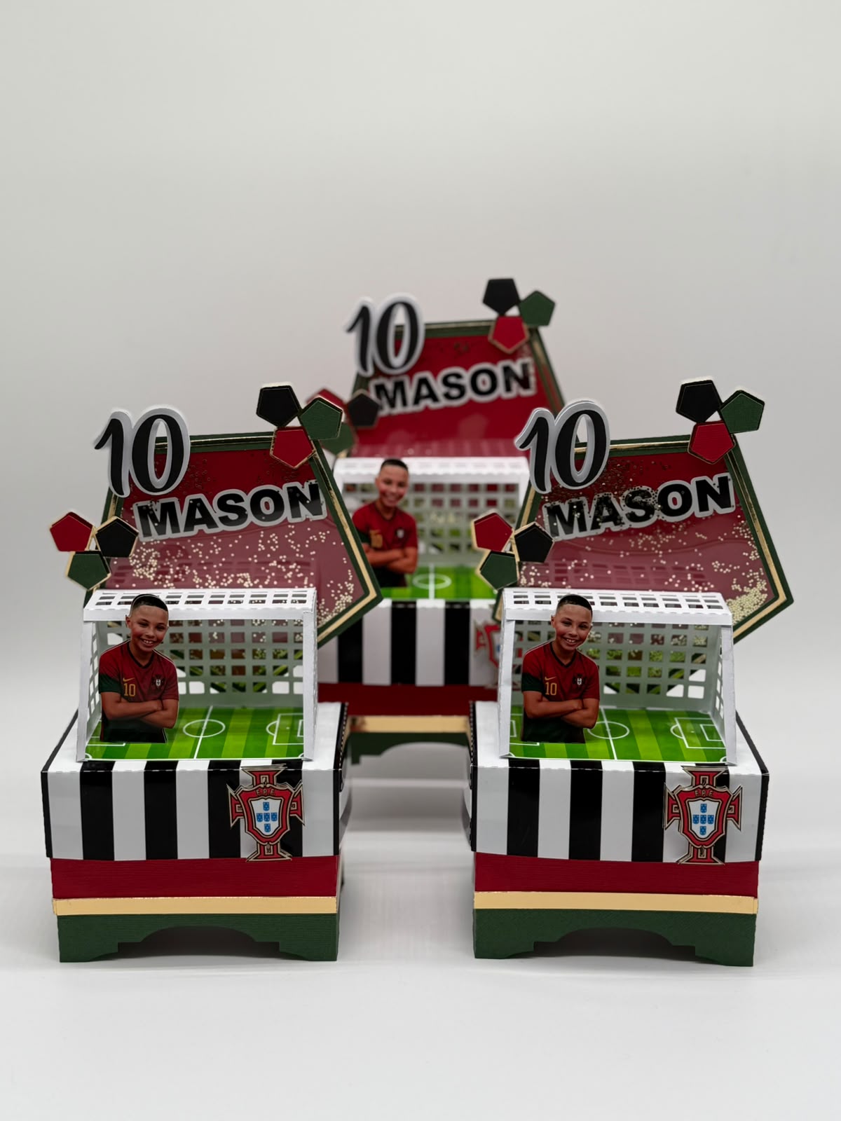 Portugal Football Party Scene Box | Portugal Football Birthday Box | Football Party Decor | Personalised Party Centrepiece