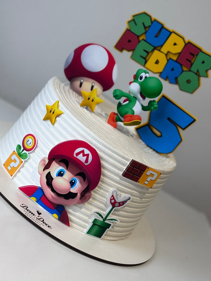 Super Mario Cake Topper | Super Mario Birthday | Mario Cake Topper | Mario Kart Cake Topper | Super Mario Party Decor | Boys Cake Topper | Personalised Mario Party Supplies | Mario Bros Party