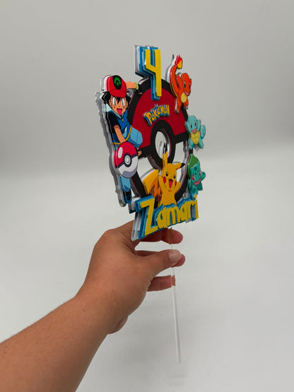 Pokemon Cake Topper | Pokemon Party | Pikachu Cake Topper | Pikachu Party