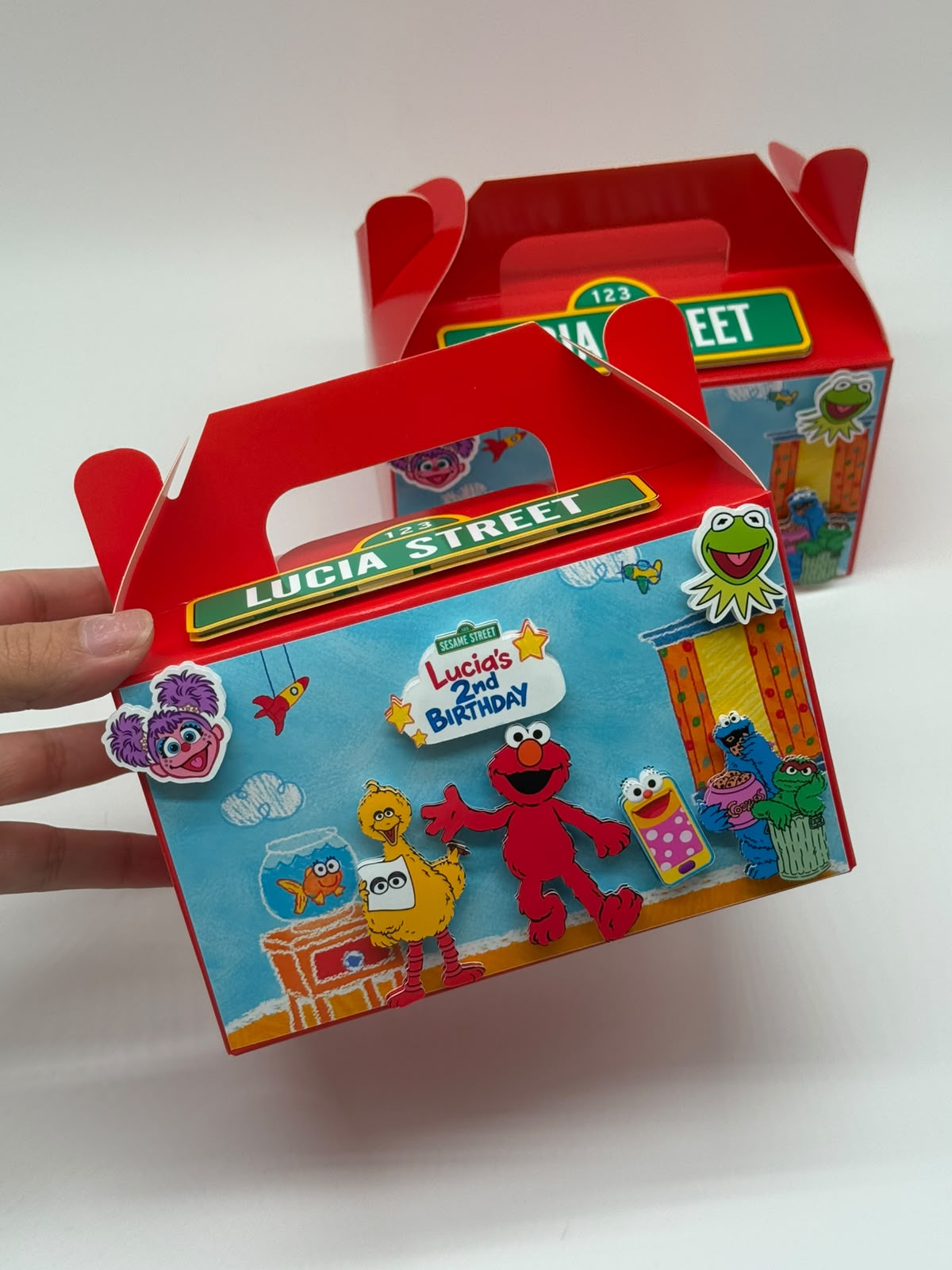 Elmo Party Boxes | Sesame Street Personalised Party Boxes | Elmo Birthday | Sesame Street Birthday Ideas | Elmo Party Favors | Sesame Street Party Boxes