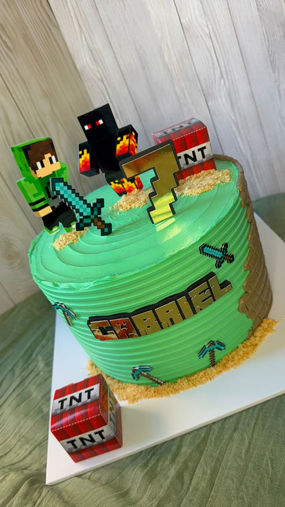 Minecraft Cake Topper | Cute Minecraft Cake Topper | Minecraft Birthday Cake | Minecraft Cake Decor Ideas | Minecraft Party Supplies