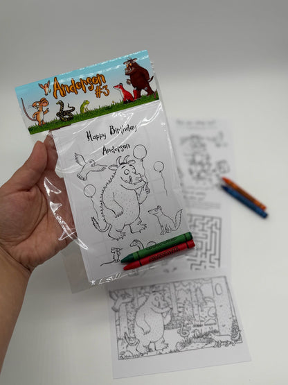 Gruffalo Colouring Sheets | Gruffalo Party Favours | Gruffalo Party Bag Fillers
