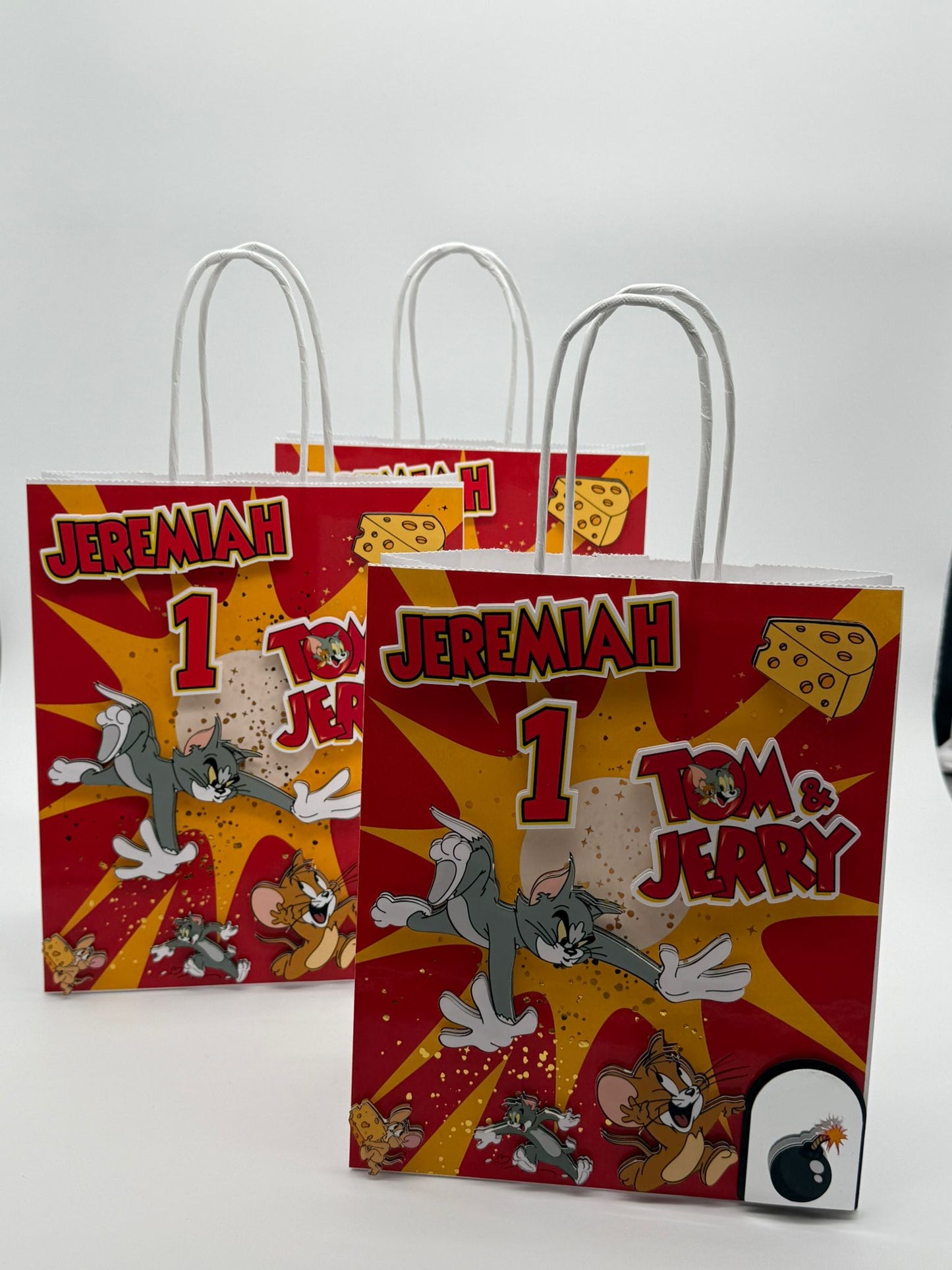 Tom & Jerry Personalised Party Bag | Tom & Jerry 3D Party Bag | Personalised Party Bags | Tom & Jerry Birthday Ideas | Tom and Jerry Party Ideas | Tom and Jerry Party Box | Tom and Jerry Birthday Decor