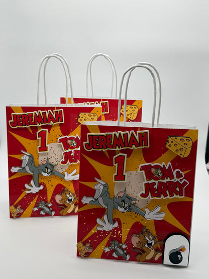 Tom & Jerry Personalised Party Bag | Tom & Jerry 3D Party Bag | Personalised Party Bags | Tom & Jerry Birthday Ideas | Tom and Jerry Party Ideas | Tom and Jerry Party Box | Tom and Jerry Birthday Decor