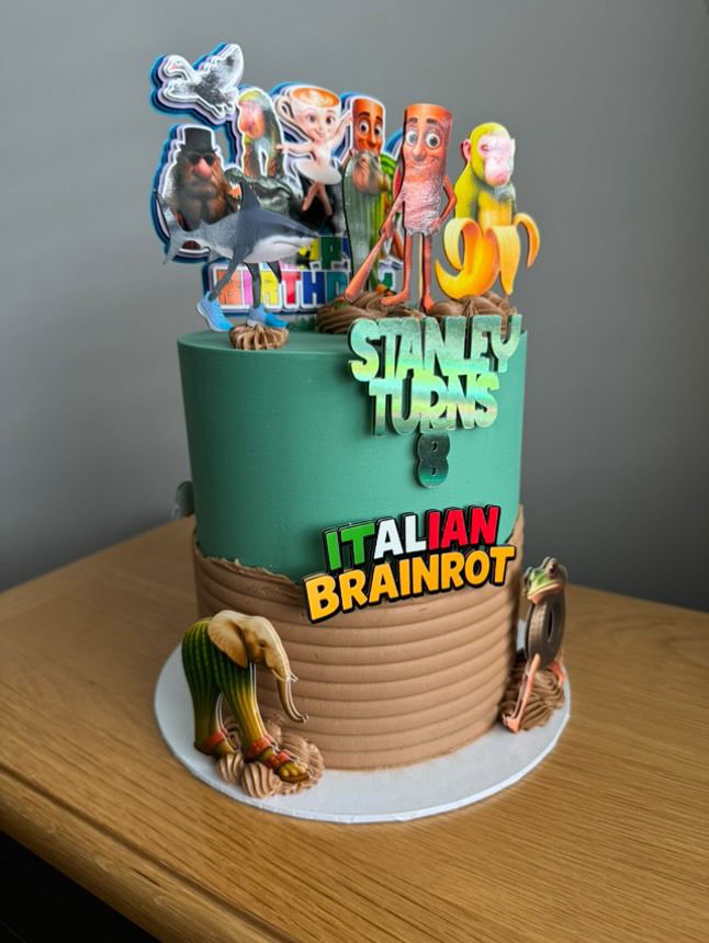 Brain Rott Cake Italian Brainrot Cake Topper | Italian Brainrot Birthday | Italian Bra ...