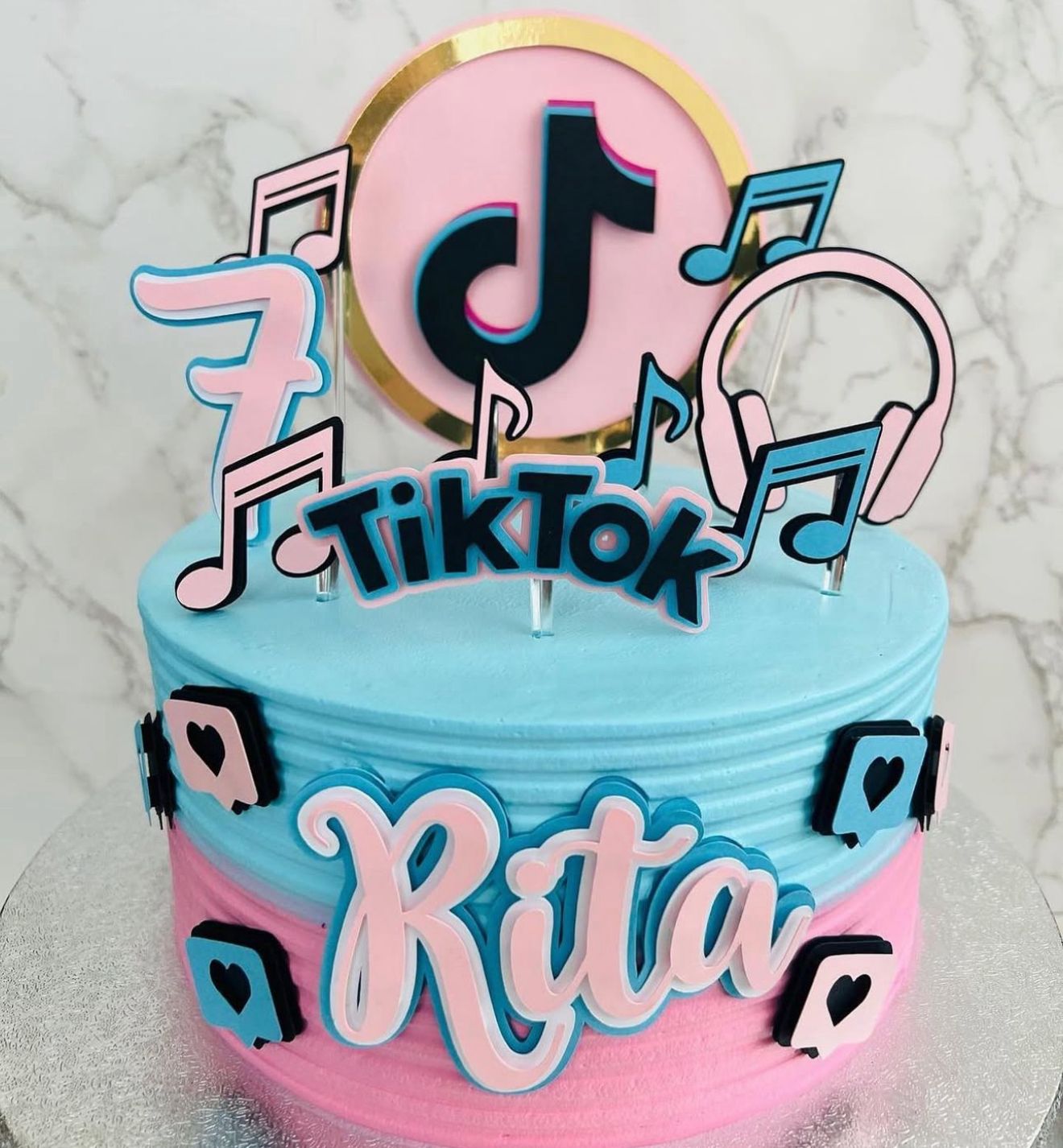 TikTok Cake Topper | TikTok Party | TikTok Cake Ideas | TikTok Birthday | TikTok Party Ideas | TikTok Girls Birthday Cake