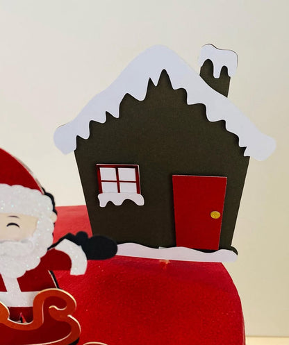 Christmas Cake Topper | Santa Claus Birthday Cake Decoration | Holiday Party Supplies | Festive Christmas Theme Cake Ideas | Personalised Christmas Party Decor