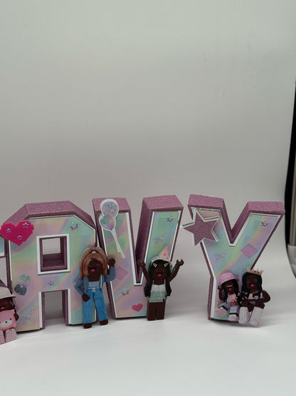Personalised 3D Roblox Name Letters | 3D Name Letters Roblox Girls | Personalised 3D Letters