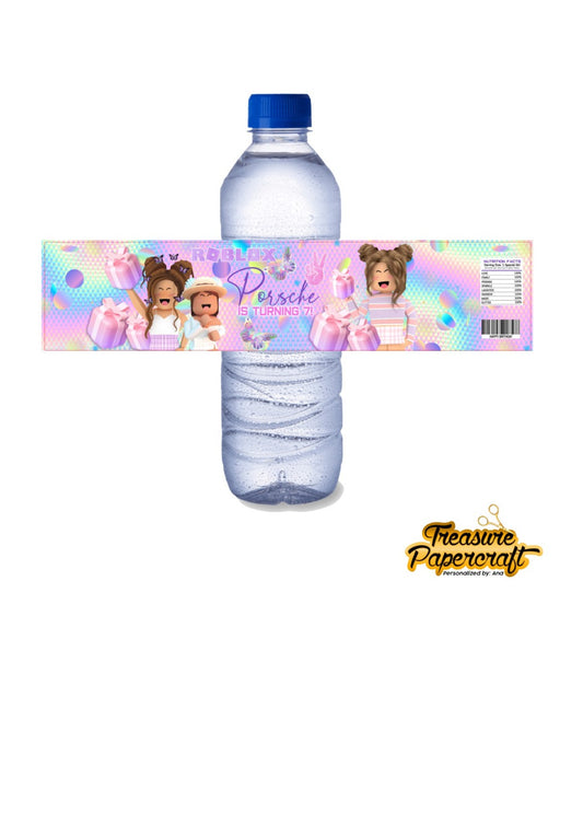 Roblox Girls Fruishoot Label | Roblox Fruitshoot Labels | Personalised Birthday Stickers