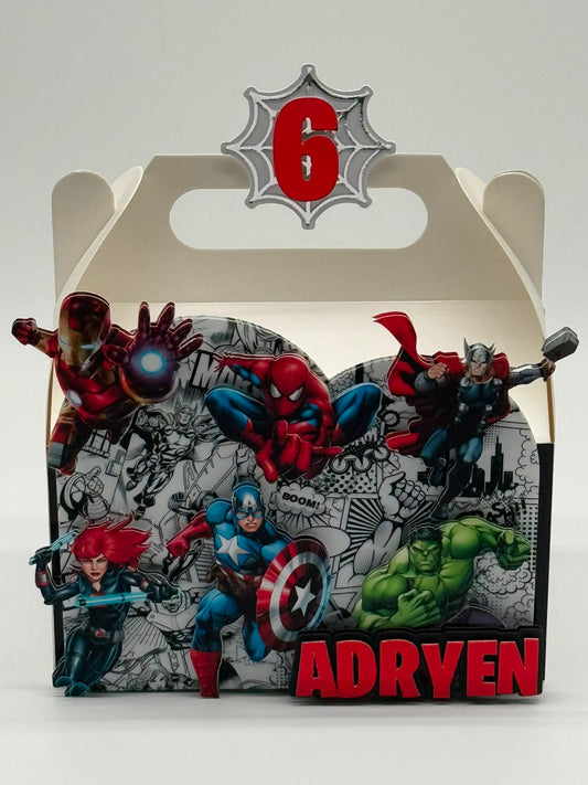 Avengers Gable Box | Avengers Party Box | Avengers Party Boxes | Avengers Birthday Decor | Avengers Personalised Party Box | Avengers Party Bag