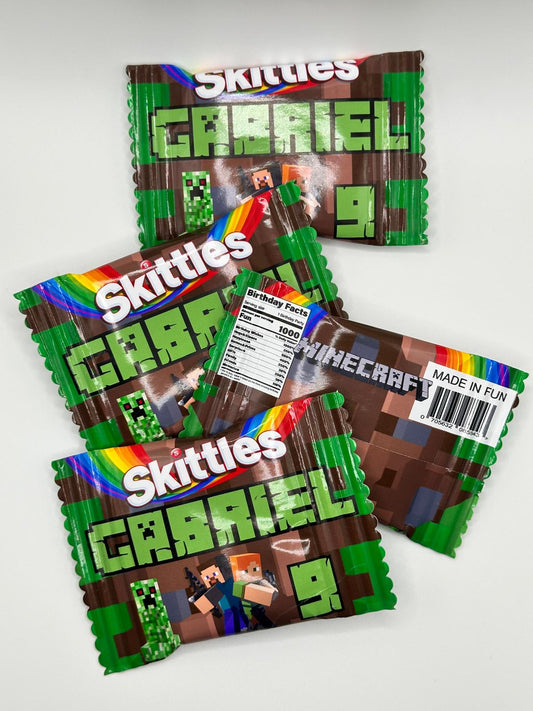 Minecraft Skittles | Minecraft Party Favour | Minecraft Favour Box | Minecraft Birthday | Minecraft Party Bag Filler