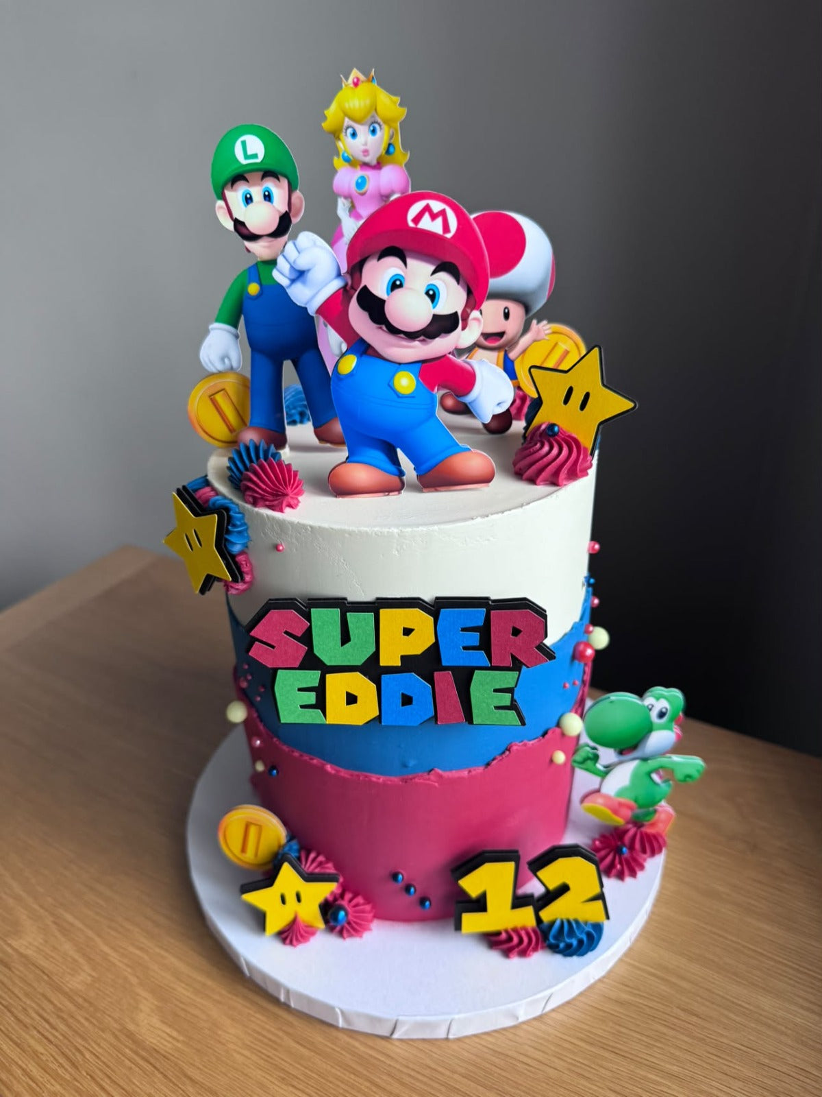 Super Mario Cake Topper | Super Mario Birthday | Mario Bros Cake Topper | Mario Kart Cake Topper | Super Mario Party Decor | Boys Cake Topper | Personalised Mario Party Supplies | Mario Bros Party