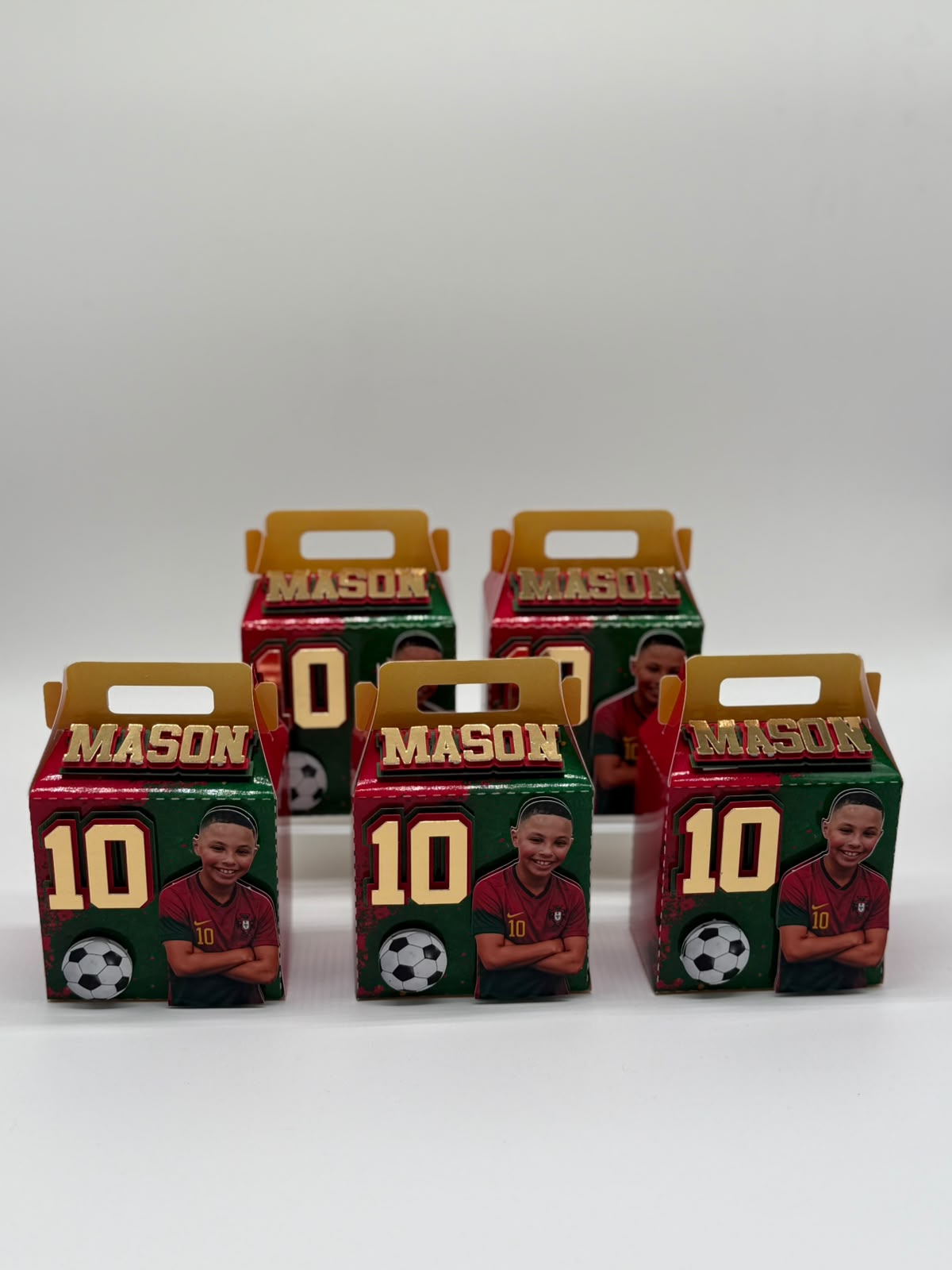 Portugal Football Favor Box | Portugal Football Birthday Party | Personalised Football Treat Box | Football Party Decor