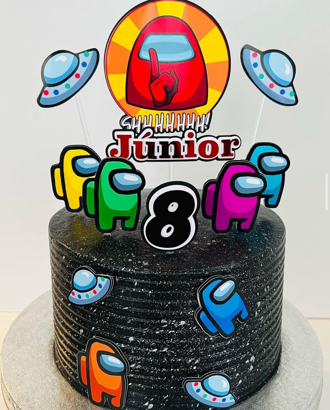 Among Us Cake Topper | Among Us Birthday Cake Decoration | Gaming Party Supplies | Impostor Theme Birthday Ideas | Personalised Among Us Party Decor