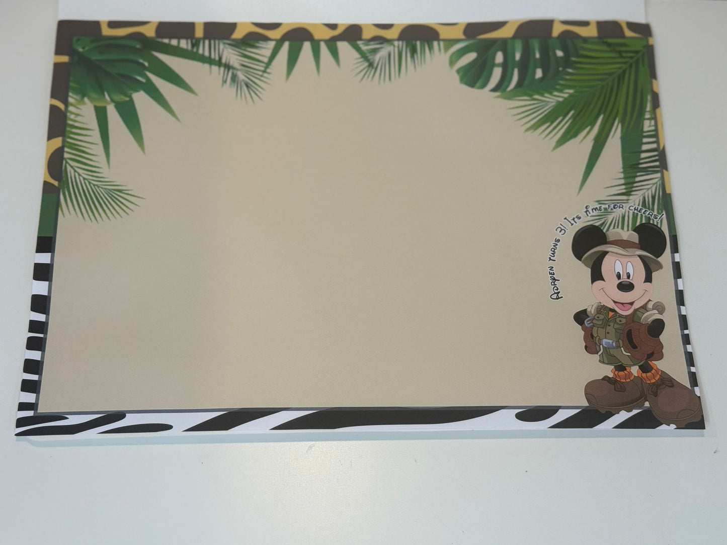 Mickey Safari Party Tableware | Mickey Safari Party Placemats | Mickey Safari Party Cups | Mickey Safari Party Plate | Mickey Safari Party Cutlery Holder | Mickey Safari Party Straw | Mickey Safari Birthday Decoration | Mickey Safari Party Supplies