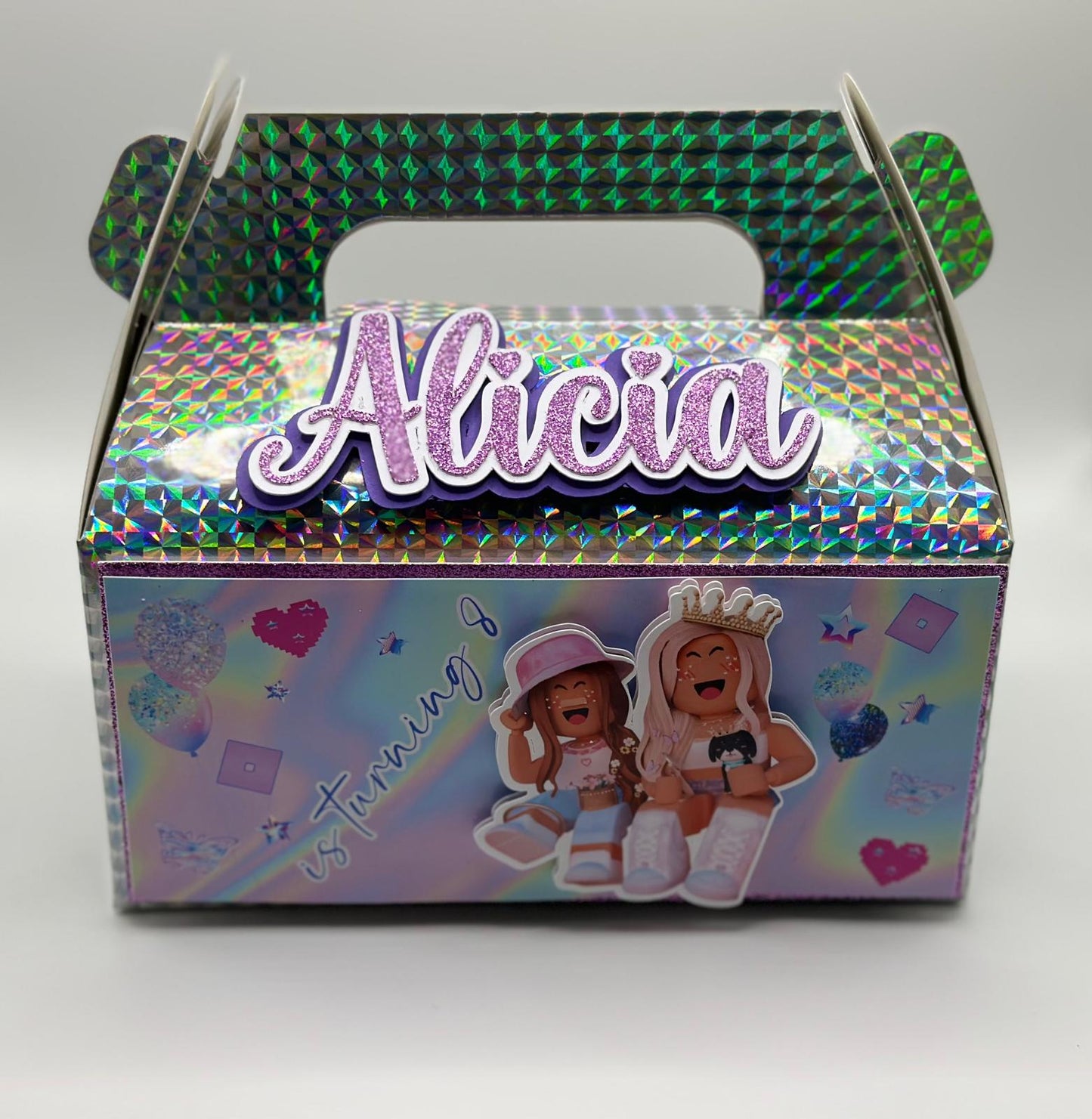Roblox Girls Gable Box | Roblox Girls Party Box | Roblox Girls Party Boxes | Roblox Girls Birthday Decor | Roblox Girls Personalised Party Box | Roblox Girls Party Bag