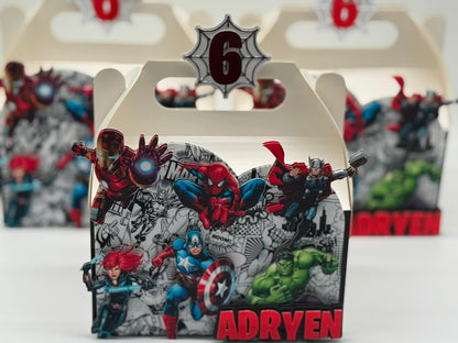 Avengers Gable Box | Avengers Party Box | Avengers Party Boxes | Avengers Birthday Decor | Avengers Personalised Party Box | Avengers Party Bag