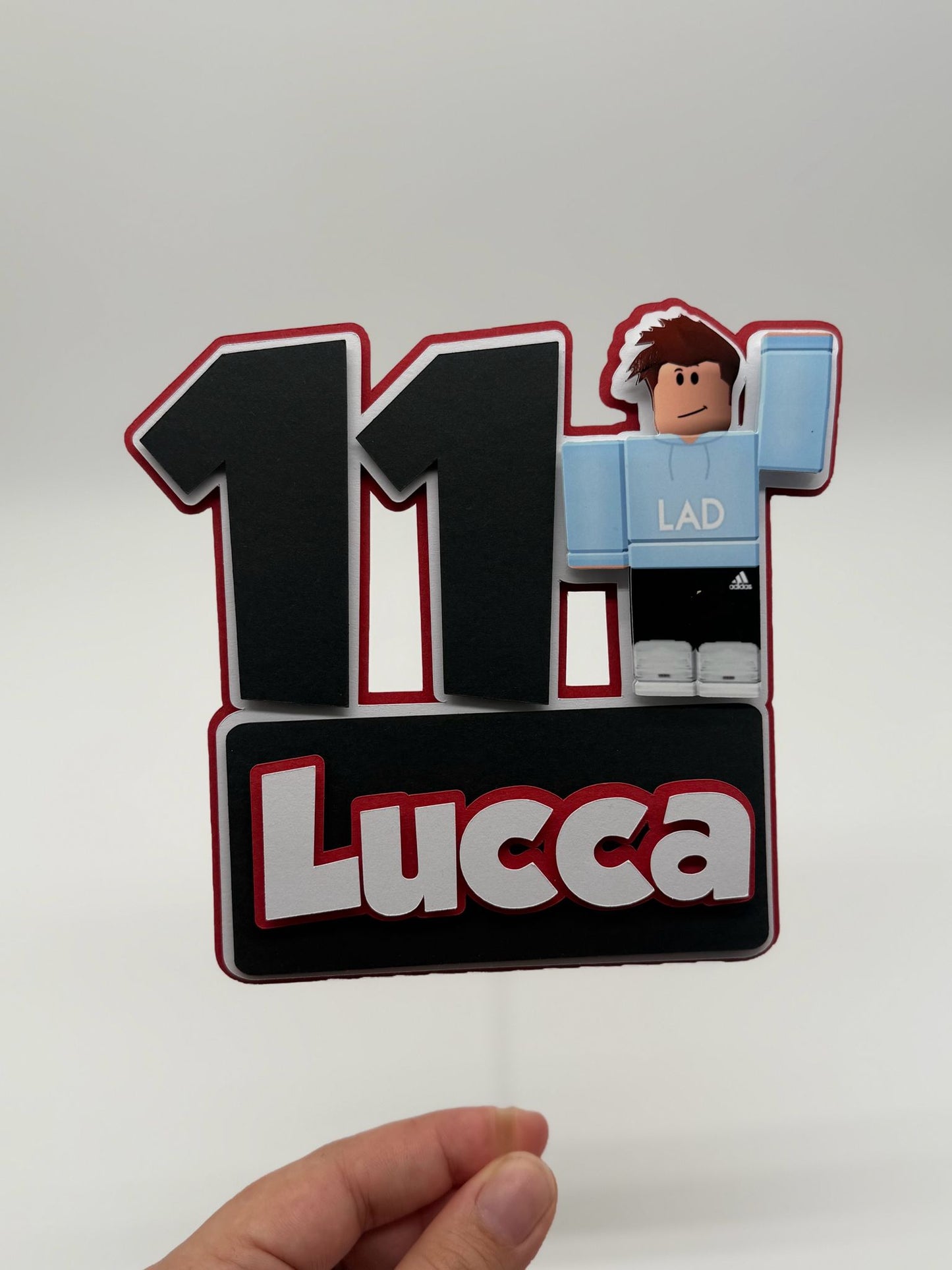 Roblox Cake Topper | Boys Birthday Party Decoration | Personalised Roblox Party Supplies | Video Game Birthday Ideas (Copy)