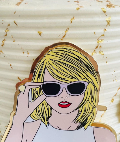 Retro Music Cake Topper | Freddie Mercury Birthday Decoration | Vinyl Record Party Supplies | 80s Theme Birthday Ideas | Personalised Music Party Decor