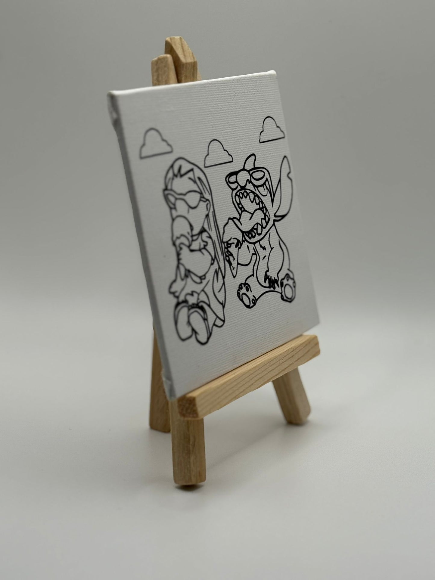 Lilo and Stitch Mini Canvas | Lilo And Stitch Party Favour | Lilo and Stitch Colouring Canvas | Lilo and Stitch Birthday Party | Lilo and Stitch Party Bag Filler | Lilo Stitch Colour With Me